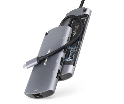 I/O HUB USB-C 6IN1 SATA M.2/0.18M HMC-6M2 AXAGON