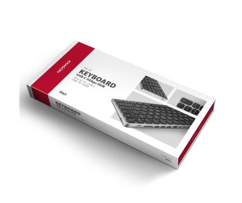 KEYBOARD + I/O HUB 9IN1/0.6M HMC-KB-US AXAGON