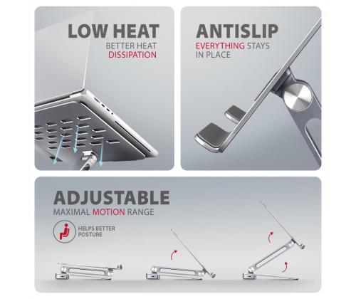 NB ACC STAND 10-16" + I/O HUB/7IN1 HMC-STND AXAGON