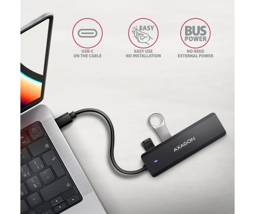 I/O HUB USB-C TRAVEL/0.19M HUE-C1C AXAGON