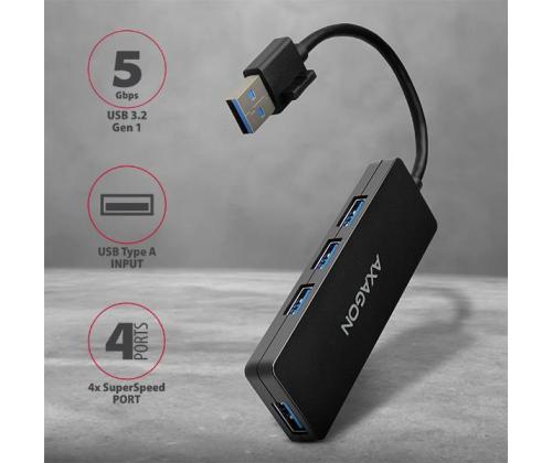 I/O HUB USB3.2 4PORT SLIM/0.14M HUE-G1A AXAGON