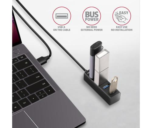 I/O HUB USB3.2 4PORT MINI/1.2M HUE-M1AL AXAGON