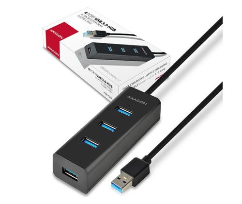 I/O HUB USB3.0 4PORT CHARGING/1.2M HUE-S2BL AXAGON