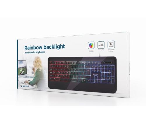 KEYBOARD MULTIMEDIA USB ENG/BLACK KB-UML-03 GEMBIRD