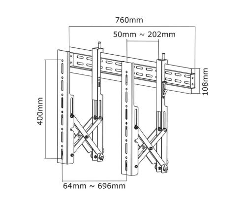 TV SET ACC WALL MOUNT BLACK/LED-VW1000BLACK NEOMOUNTS