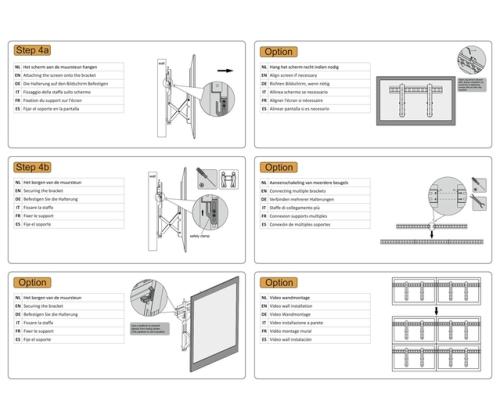 TV SET ACC WALL MOUNT BLACK/LED-VW1000BLACK NEOMOUNTS