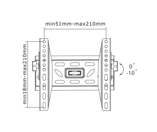 TV SET ACC WALL MOUNT BLACK/24-40" LED-W220 NEOMOUNTS