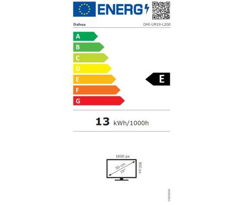 LCD Monitor DAHUA LM19-L200 19.5" Business Panel TN 1600X900 16:9 75Hz 5 ms Colour Black LM19-L200
