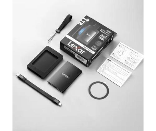 External SSD LEXAR SL500 1TB USB 3.2 Write speed 1800 MBytes/sec Read speed 2000 MBytes/sec...