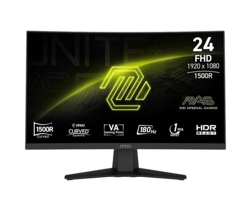 LCD Monitor MSI MAG 244C 23.6" Gaming/Curved/Frameless Matte Panel VA 1920x1080 16:9 180Hz 1 ms...
