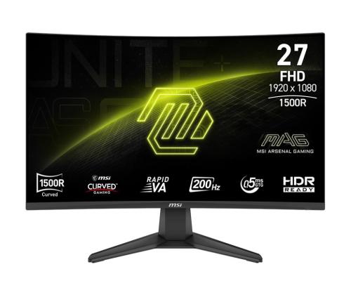 LCD Monitor MSI MAG 276CF E20 27" Gaming/Curved Panel VA 1920x1080 16:9 200 Hz 0.5 ms MAG276CFE20