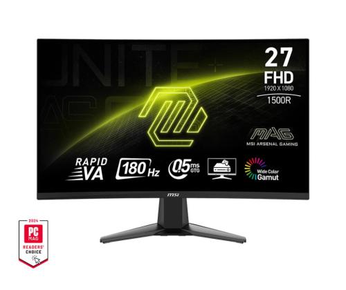 LCD Monitor MSI MAG 27C6F 27" Gaming/Curved Panel VA 1920x1080 16:9 180Hz 0.5 ms MAG27C6F