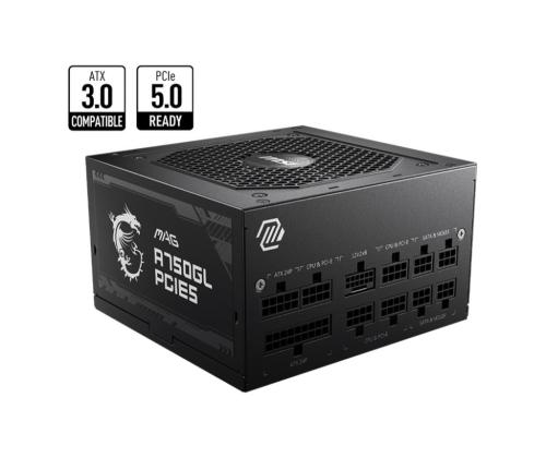 Power Supply MSI 750 Watts Efficiency 80 PLUS GOLD PFC Active MAGA750GLPCIE5