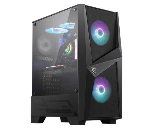 Case MSI MAG Forge 100R MidiTower Not included ATX MicroATX MiniITX Colour Black MAGFORGE100R