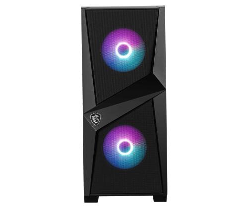 Case MSI MAG Forge 100R MidiTower Not included ATX MicroATX MiniITX Colour Black MAGFORGE100R