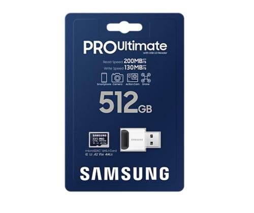 MEMORY MICRO SDXC 512GB/W/READER MB-MY512SB/WW SAMSUNG