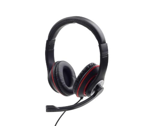 HEADSET STEREO BLACK/MHS-03-BKRD GEMBIRD