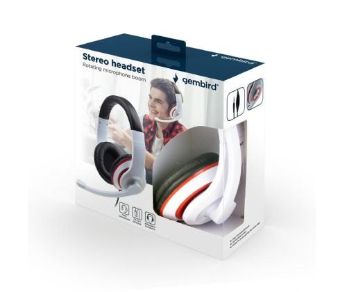 HEADSET STEREO WHITE/MHS-03-WTRDBK GEMBIRD