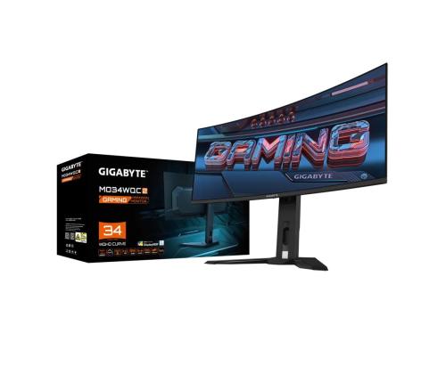 LCD Monitor GIGABYTE MO34WQC2 EK 34" Gaming/Curved/21 : 9 Panel OLED 3440x1440 21:9 0.03 ms...