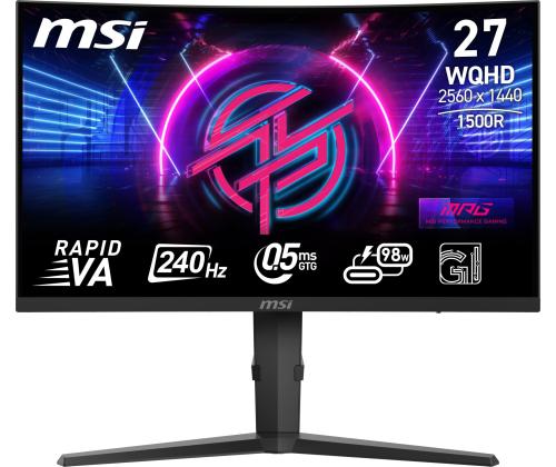 LCD Monitor MSI MPG 275CQRXF 27" Gaming/Curved Panel VA 2560x1440 16:9 240 Hz 0.5 ms MPG275CQRXF