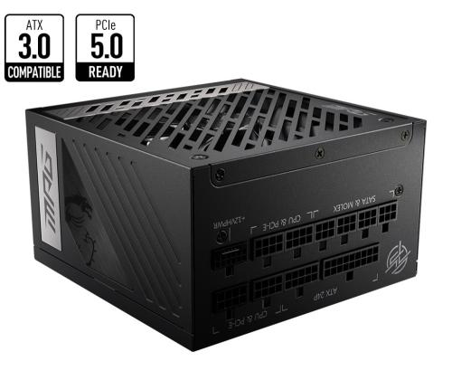 Power Supply MSI 1000 Watts Efficiency 80 PLUS GOLD PFC Active MPGA1000GPCIE5