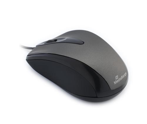 MOUSE USB OPTICAL BLACK/GREY/MROS201 MEDIARANGE