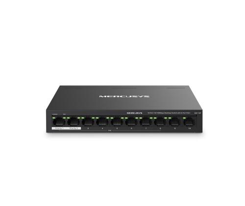 Switch MERCUSYS Desktop/pedestal 10x10Base-T / 100Base-TX PoE+ ports 8 MS110P