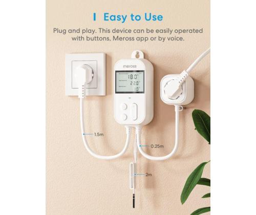SMART HOME WI-FI THERMOSTAT/HEAT.&COOLING MTS200BHK MEROSS