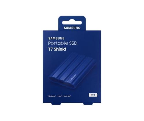 External SSD SAMSUNG T7 1TB USB 3.2 Write speed 1000 MBytes/sec Read speed 1050 MBytes/sec MU...