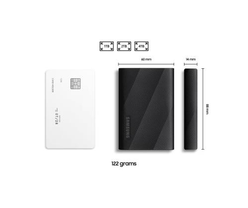 External SSD SAMSUNG T9 2TB USB 3.2 Write speed 1950 MBytes/sec Read speed 2000 MBytes/sec MU...