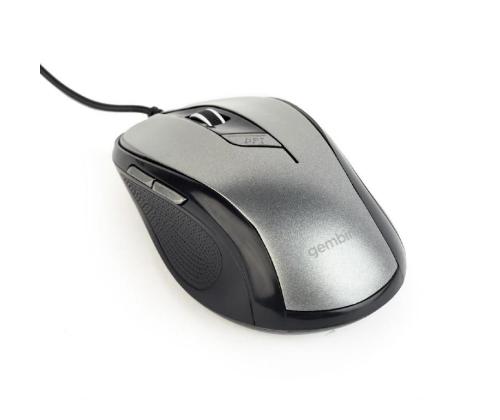MOUSE USB OPTICAL BLACK/GREY/MUS-6B-01-BG GEMBIRD