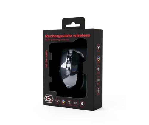 MOUSE USB OPTICAL WRL GAMING/FIREBOLT MUSGW-6BL-02 GEMBIRD