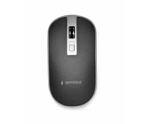 MOUSE USB OPTICAL WRL BLACK/SILVER MUSW-4B-06-BS GEMBIRD