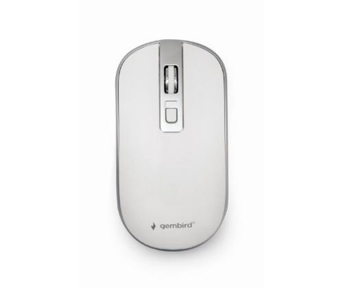 MOUSE USB OPTICAL WRL WHITE/SILVER MUSW-4B-06-WS GEMBIRD