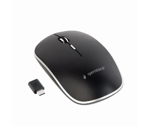 MOUSE USB-C OPTICAL WRL BLACK/SILENT MUSW-4BSC-01 GEMBIRD