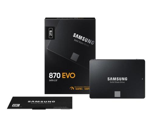 SSD SAMSUNG 870 EVO 2TB SATA SATA 3.0 MLC Write speed 530 MBytes/sec Read speed 560 MBytes/sec 2...