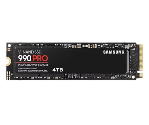 SSD SAMSUNG 990 PRO 4TB M.2 PCIe Gen4 NVMe TLC Write speed 6900 MBytes/sec Read speed 7450 MBytes...