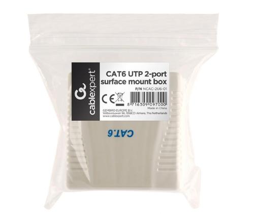 CABLE ACC MOUNT BOX CAT6 UTP/2P NCAC-2U6-01 GEMBIRD