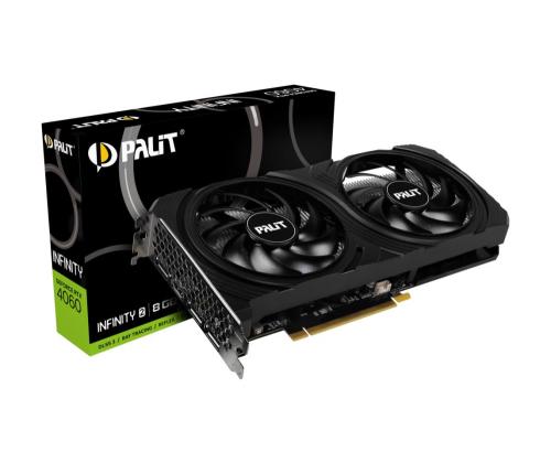 Graphics Card PALIT NVIDIA GeForce RTX 4060 8 GB GDDR6 128 bit PCIE 4.0 16x GPU 1830 MHz Dual...