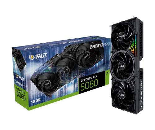 Graphics Card PALIT NVIDIA GeForce RTX 5080 16 GB GDDR7 256 bit PCIE 5.0 16x GPU 2295 MHz Triple...