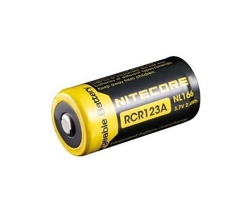 BATTERY RECH. 650MAH 3.7V/RCR123 NL166 NITECORE