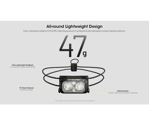 HEADLAMP NU SERIES 400 LUMENS/NU25 MCT UL NITECORE