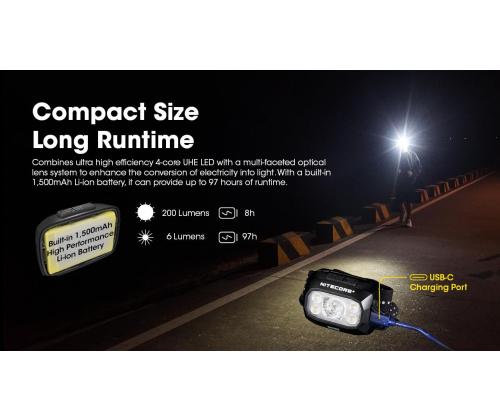 HEADLAMP NU SERIES 500 LUMENS/NU30 NITECORE