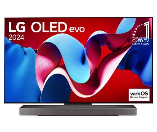 TV Set LG 55" OLED/4K/Smart 3840x2160 Wireless LAN Bluetooth webOS Black OLED55C41LA