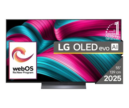 TV Set LG 55" OLED/4K/Smart 3840x2160 Wireless LAN Bluetooth webOS Black OLED55C51LA