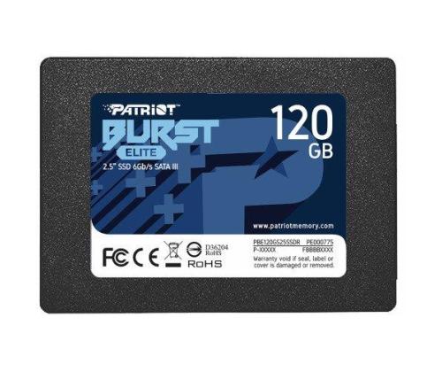 SSD PATRIOT Burst Elite 120GB SATA 3.0 3D NAND Write speed 320 MBytes/sec Read speed 450 MBytes...