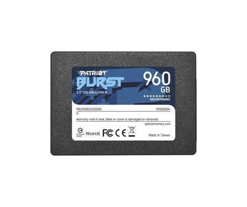 SSD PATRIOT Burst Elite 960GB SATA 3.0 3D NAND Write speed 320 MBytes/sec Read speed 450 MBytes...