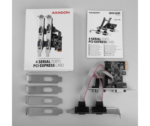 NET CARD PCIE 250KBPS 4PORT/SP&LP PCEA-S4N AXAGON