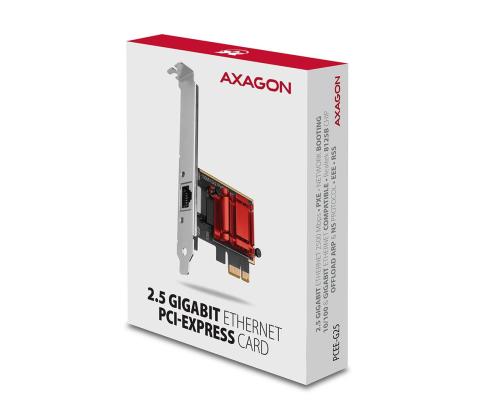 NET CARD PCIE 2.5GBE 1PORT/SP&LP PCEE-G25 AXAGON