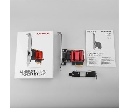 NET CARD PCIE 2.5GBE 1PORT/SP&LP PCEE-G25 AXAGON